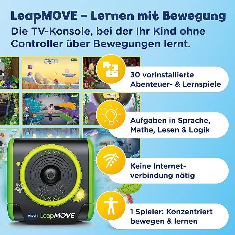 Vtech Giocattoli: VTech LeapMOVE Interaktives Videospiel-System neuwertig – Nuovo (secondo la descrizione) da Kreuzlingen venduto da Best-Deal-Oase 5