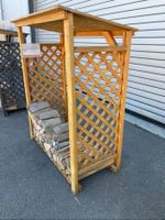 Brennholzregal aus Holz, Kaminsims, wetterfest & robust