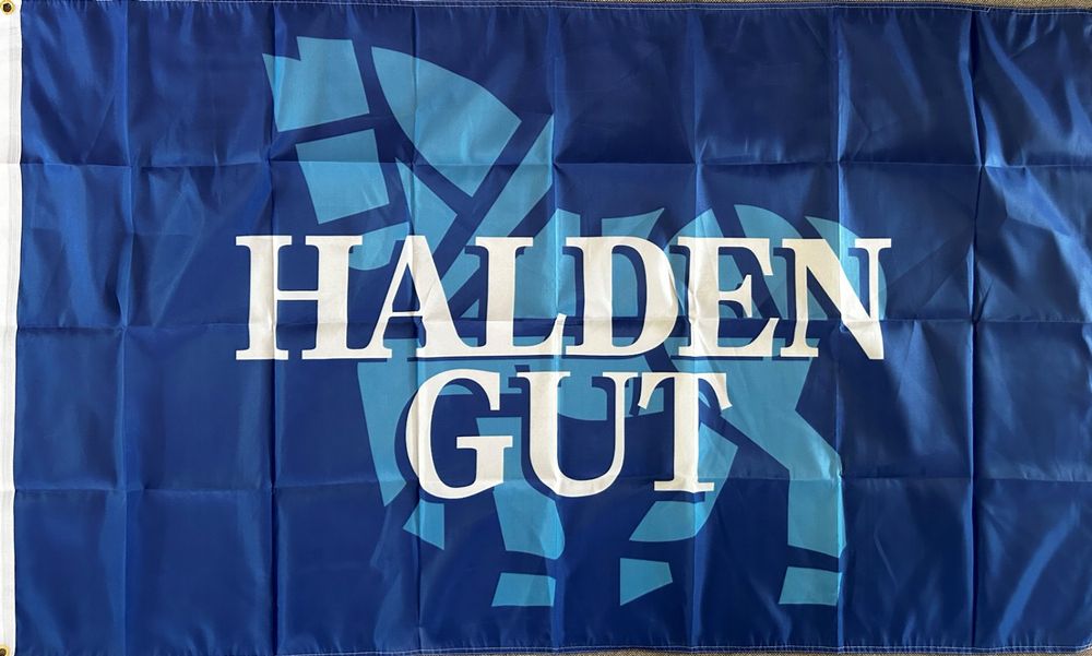 Fahnen: Haldengut Bier Fahne Lager Premium Krone Beer Flasche Glas – Neu und originalverpackt aus Dättlikon von