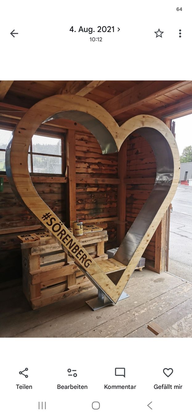 Articoli in legno: Holzherz gross  – Nuovo e nell'imballaggio originale da Sörenberg venduto da andywicki 4