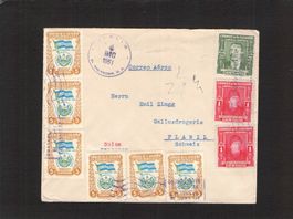 Flugbrief EL Salvador - Flawil (St. Gallen) , gel. 4.12.1951