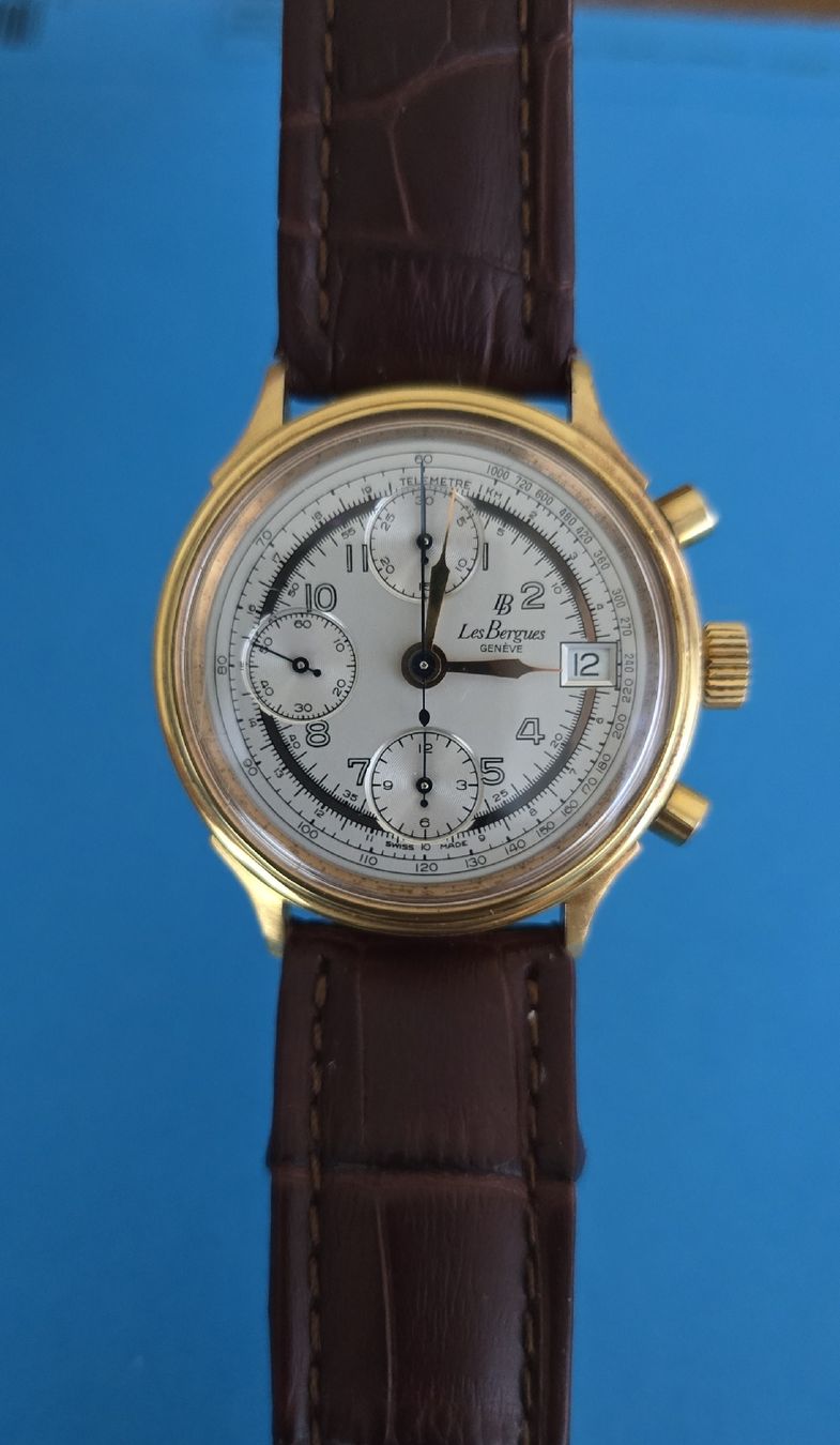 Orologi: Les Bergues  Genève Chronographe – Usato da Les Acacias venduto da watinjo