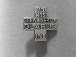 Abzeichen NOS Schwingfest Schwingen Glarus GL 1968 Sport