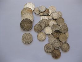 43 pièces en argent voir scan