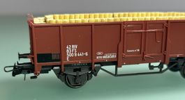 FS offener Güterwagn * tombereau FS chargé bois MÄRKLIN