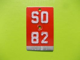 Velonummer / Fahrradnummer SO 82