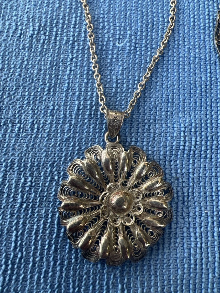 Catenine: Filigraner Trachten-, Silberschmuck,  Kette – Usato da Steckborn venduto da Holiday66 1