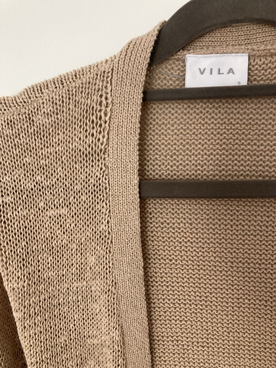 Jacken: Camel Strickjacke Vila, S – Gebraucht aus Azmoos von alix001 1