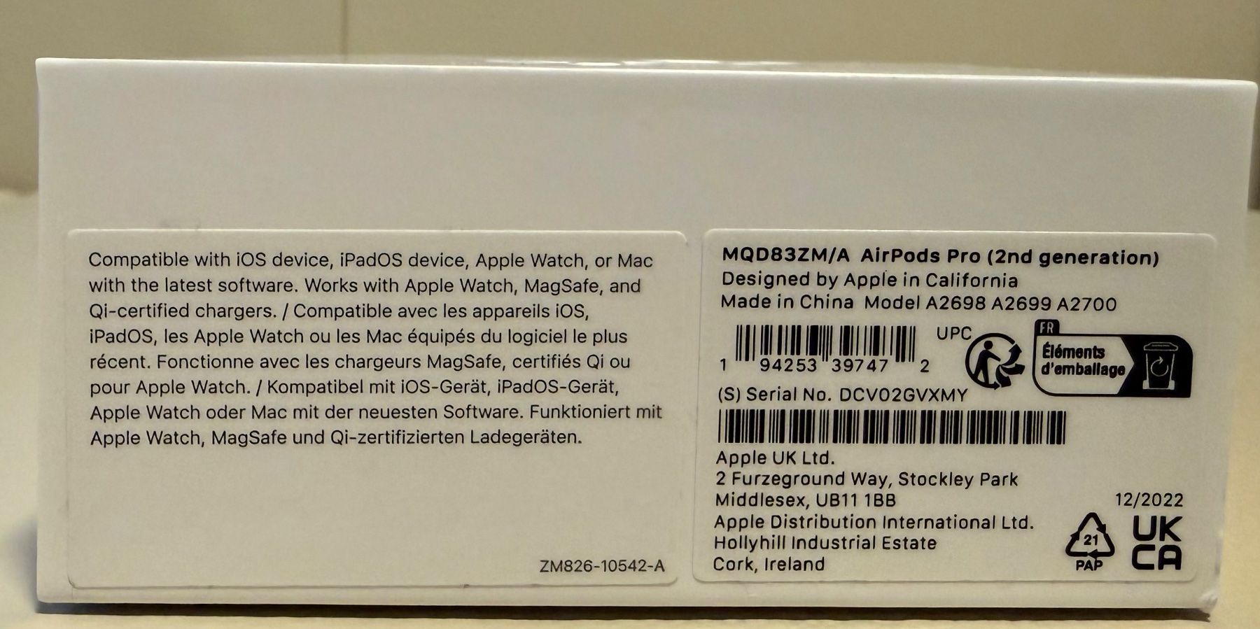 Apple Cuffie: AirPods Pro 2nd Generation mit MagSafe Ladecase Kopfhörer – Usato da Zürich venduto da dr.sisi 6