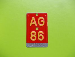 Velonummer / Fahrradnummer AG 86 ... zum 40. Geburtstag !