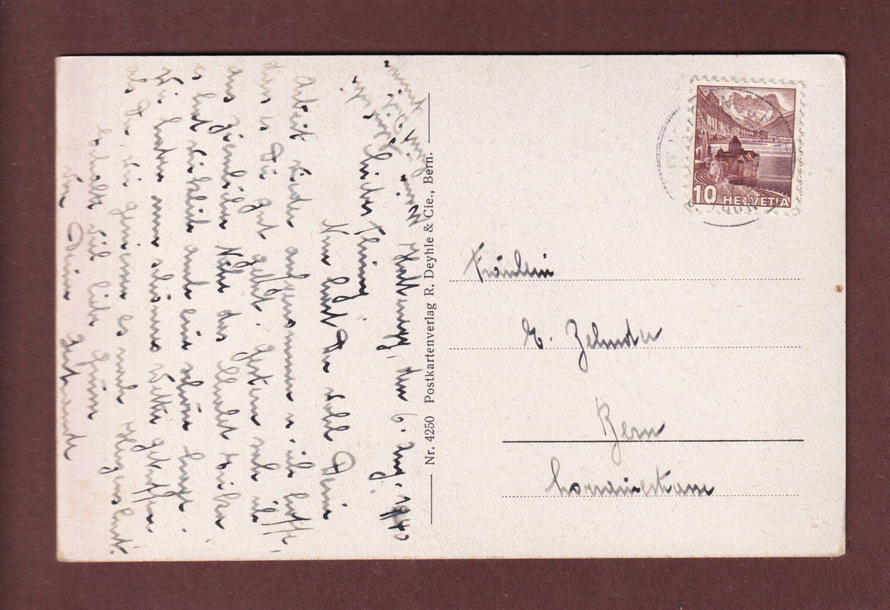 Ansichtskarten: Aussicht von der HALTENEGG - 1940 – Gebraucht aus Pully von nicecards-shop 1
