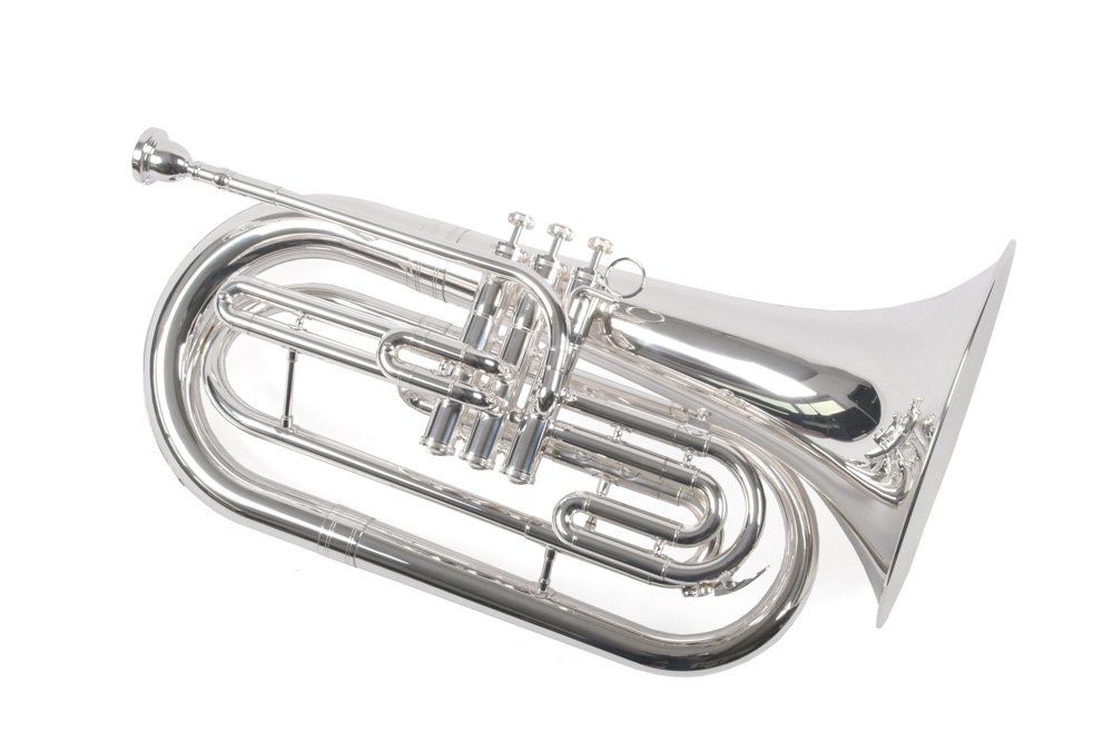 Karl Glaser Strumenti musicali: Marching Bariton, versilbert, Edelstahl Ventile, Koffer – Nuovo e nell'imballaggio originale da Lostallo venduto da Guddah78 4