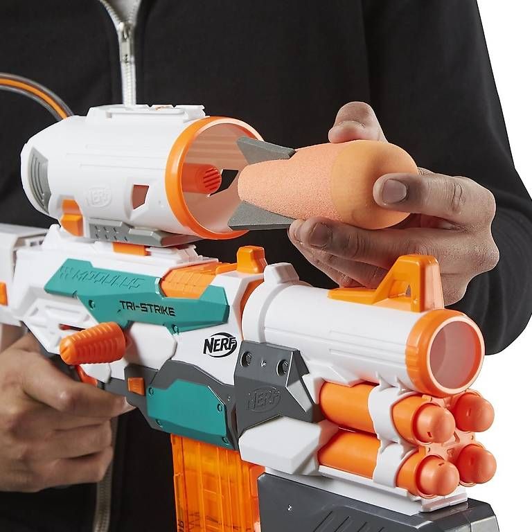 Nerf Spielzeuge: NERF Modulus Tri-Strike inkl. Darts, Mega & Rakete – Gebraucht aus Arbon von Ftdata 4