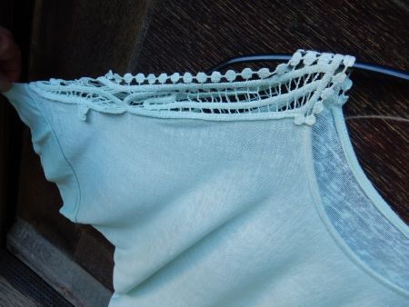 Tunika   + Spitzen    * MADE IN ITALY  *  L - 2 XL   FRANCE