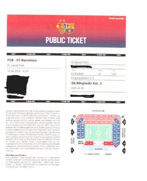 Biglietti: FCB - Barcelona Ticket Sektor C3 – Nuovo (secondo la descrizione) da Muttenz venduto da iggugflower