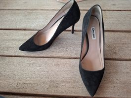 Dune London Echtleder Pumps Schwarz Gr. 38, gebraucht.