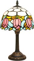 Lampe Buntglas 20cmX20cmX36cm kleine Nachttischlampen Küche
