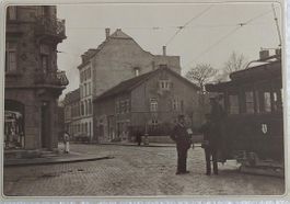 BASEL -Tramlinie Endst. Burgfelderplatz der 1897 - 23 x 16cm