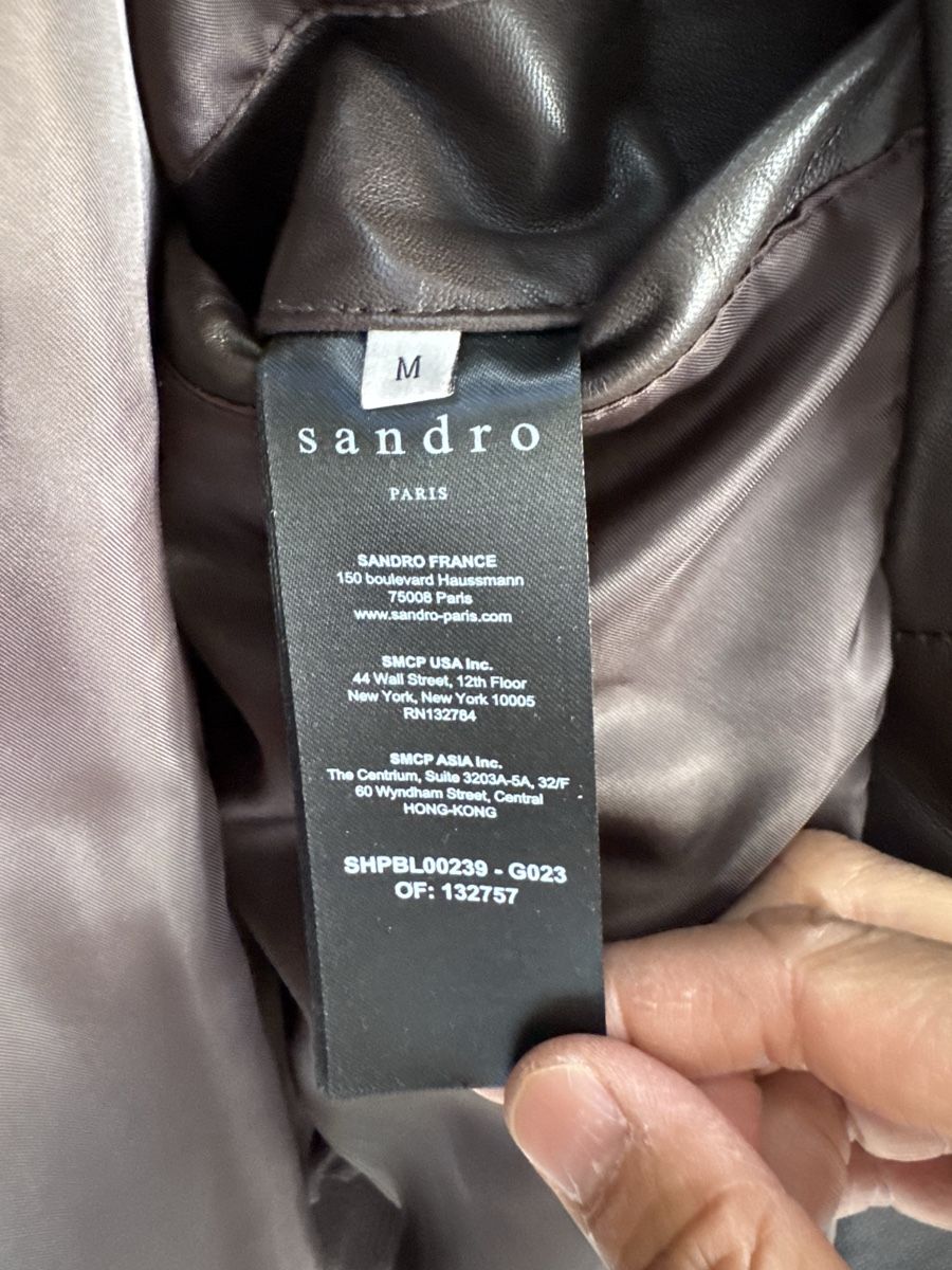 Sandro Jacken: Sandro Leather Jacket – Neu (gemäss Beschreibung) aus Coppet von 63psells 2