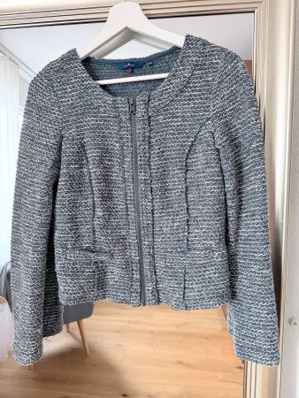 Tom Tailor Jacke grau strukturiert Grösse XS