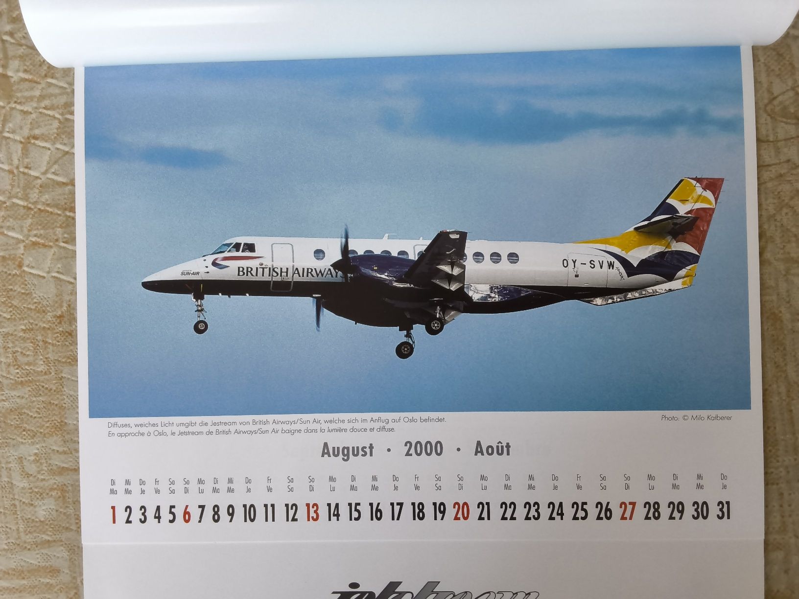 Calendari: 2er Set Bilderkalender 2000/2001 Jetstream – Usato da Hallau venduto da histoiremerveilleuse 7