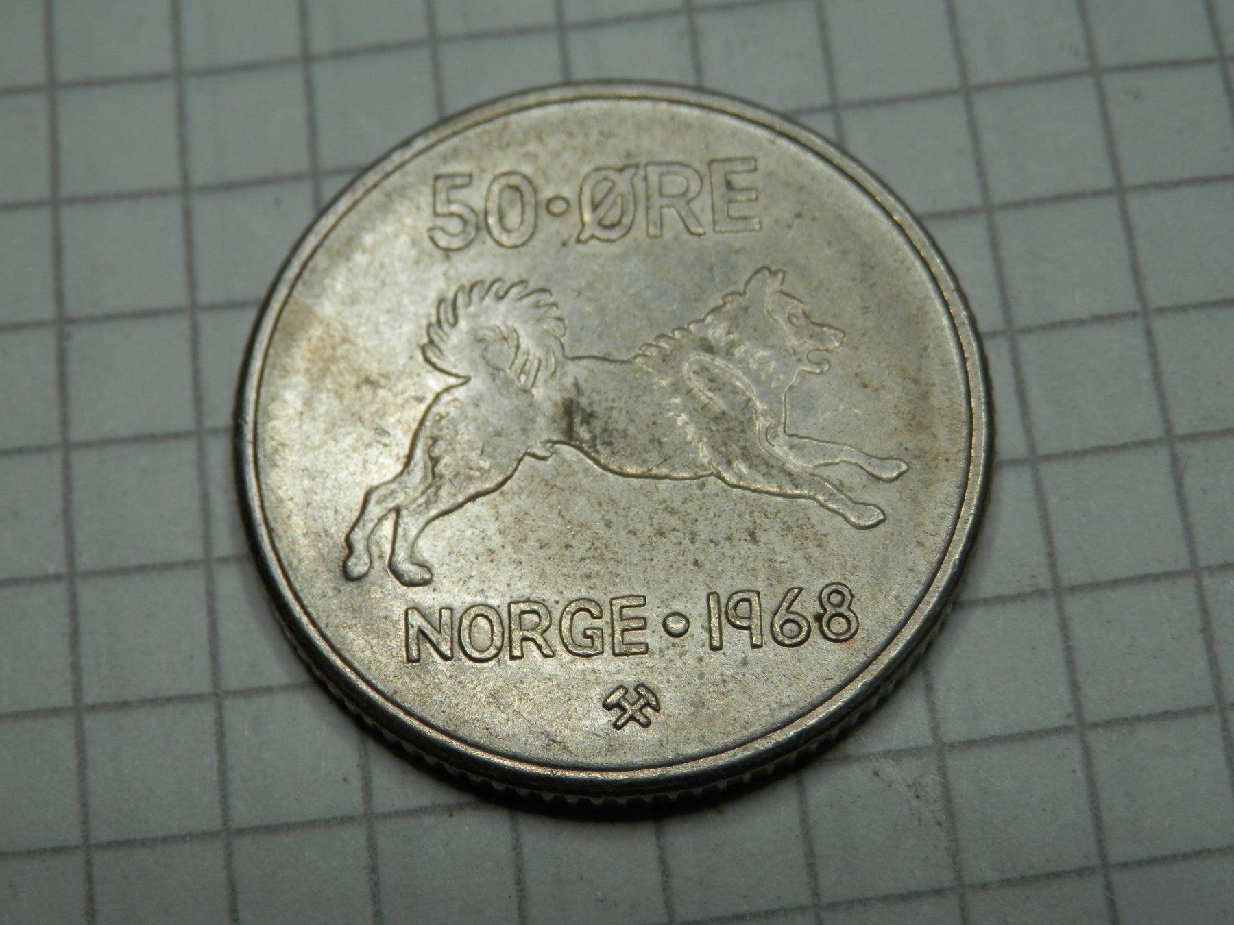 Alle Münzen: Norwegen  50 Öre, 1968 – Gebraucht aus Weiach von weiach81