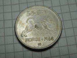 Norwegen  50 Öre, 1968