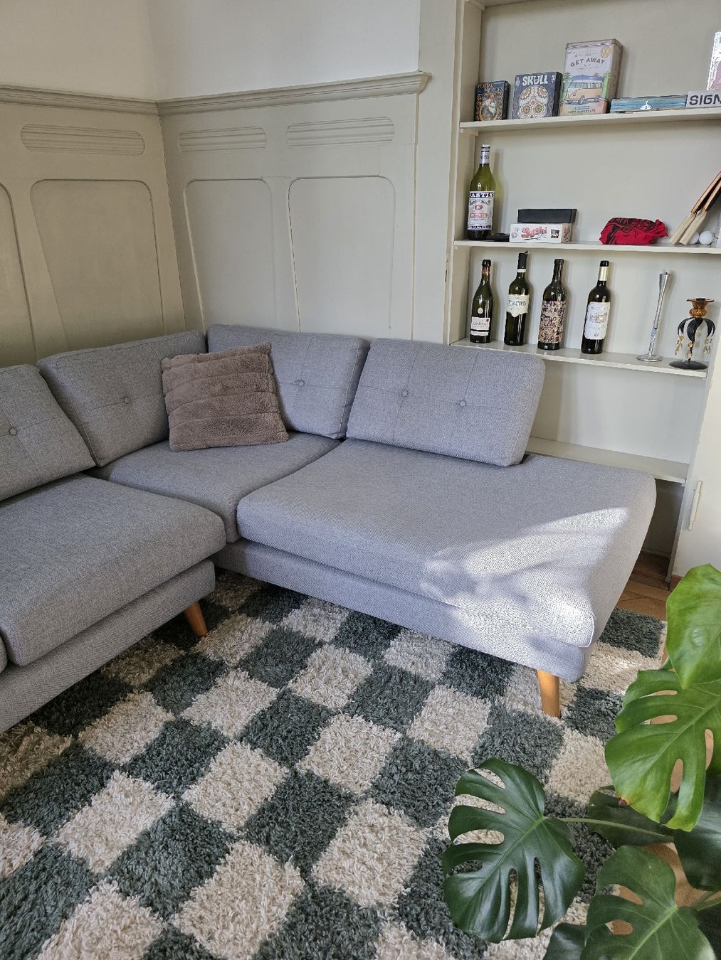 Divani: graues Ecksofa mit Recamiere - modular – Usato da Zürich venduto da aez_25sd 2
