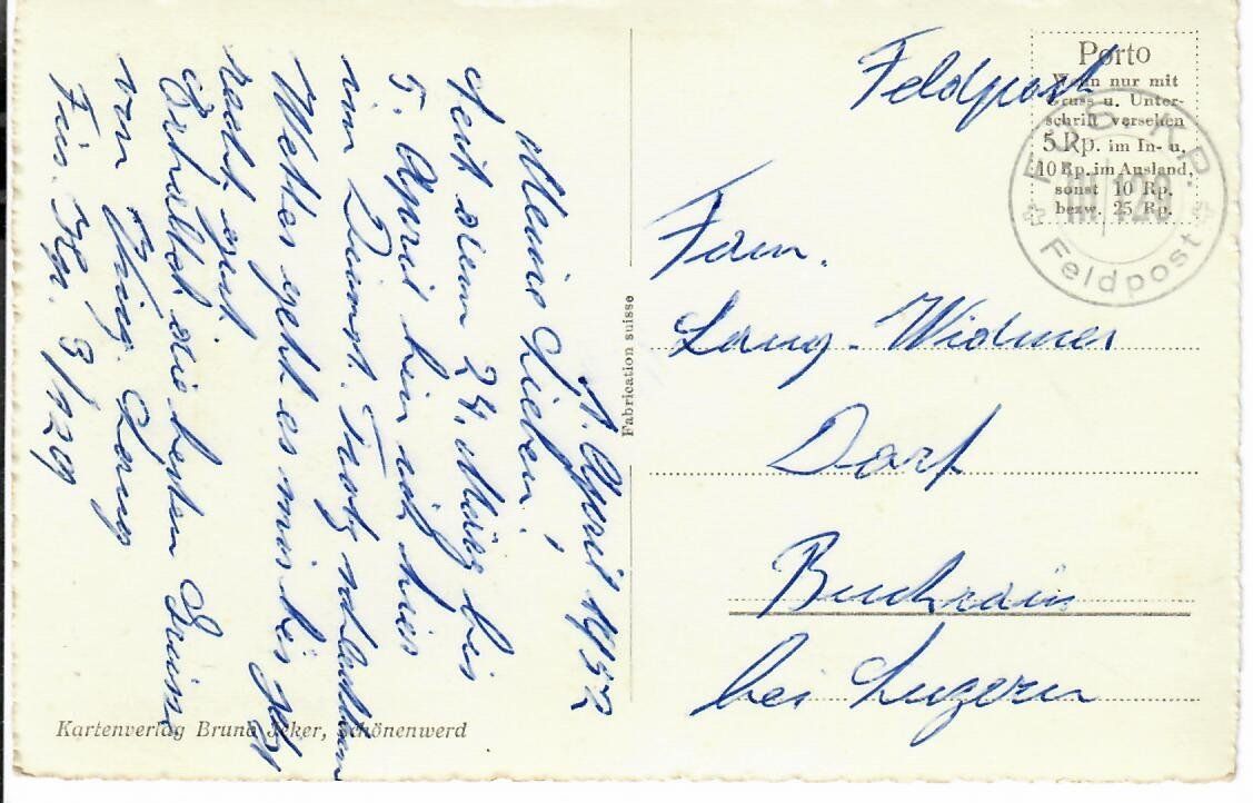 Cartoline postali: Wil b. Etzgen – Usato da Hochdorf venduto da Ziegel-16 1
