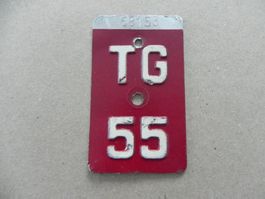 Velo Rad Nummer Velonummer 1955 TG 55 Thurgau Geschenk