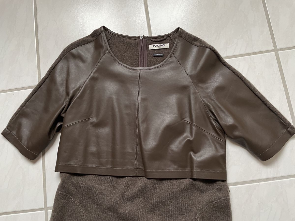 Max & Moi Vestiti: Cashmere Kleid mit Leder Grösse M neu – Nuovo e nell'imballaggio originale da Buch am Irchel venduto da TT65 3