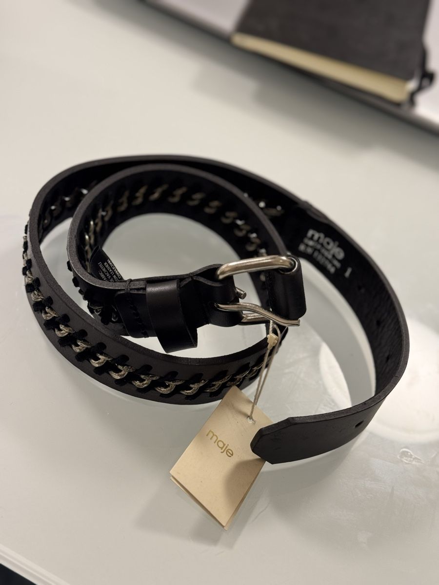 Maje Gürtel: Maje Paris Leather Belt with Chain Size 1 New – Neu und originalverpackt aus Luzern von Antiquesonline
