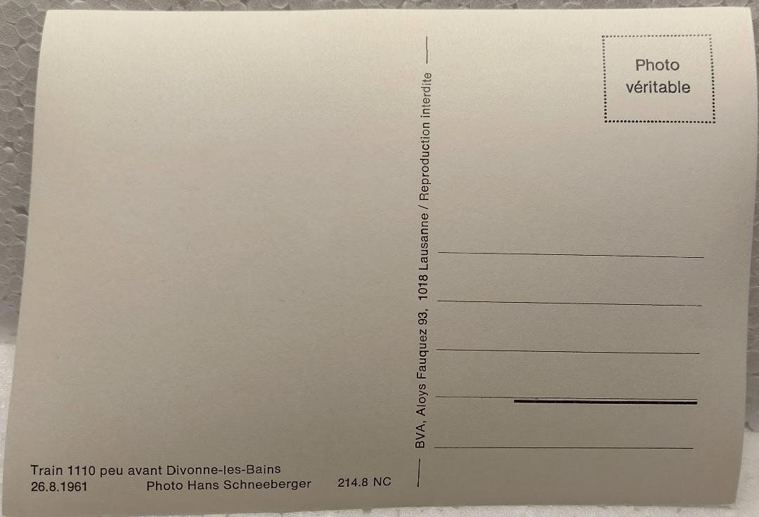 Cartoline postali: NYON -  DIVONNE -  26.08.1961. Train à vapeur – Usato da Delémont venduto da Domdom1 1