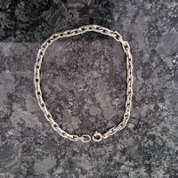 Silber Armband, Vintage Panzerkette, guter Zustand