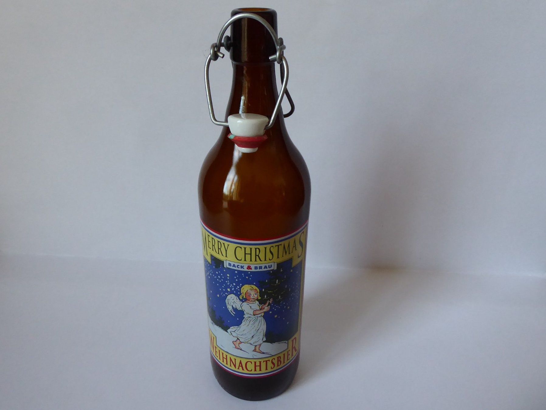 Bicchieri, Caraffe & Bottiglie: Weihnachtsbier Flasche leer, Back & Brau – Usato da Turbenthal venduto da Panau