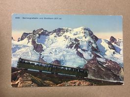 AK Bahn antik Color Gornergrat Wallis