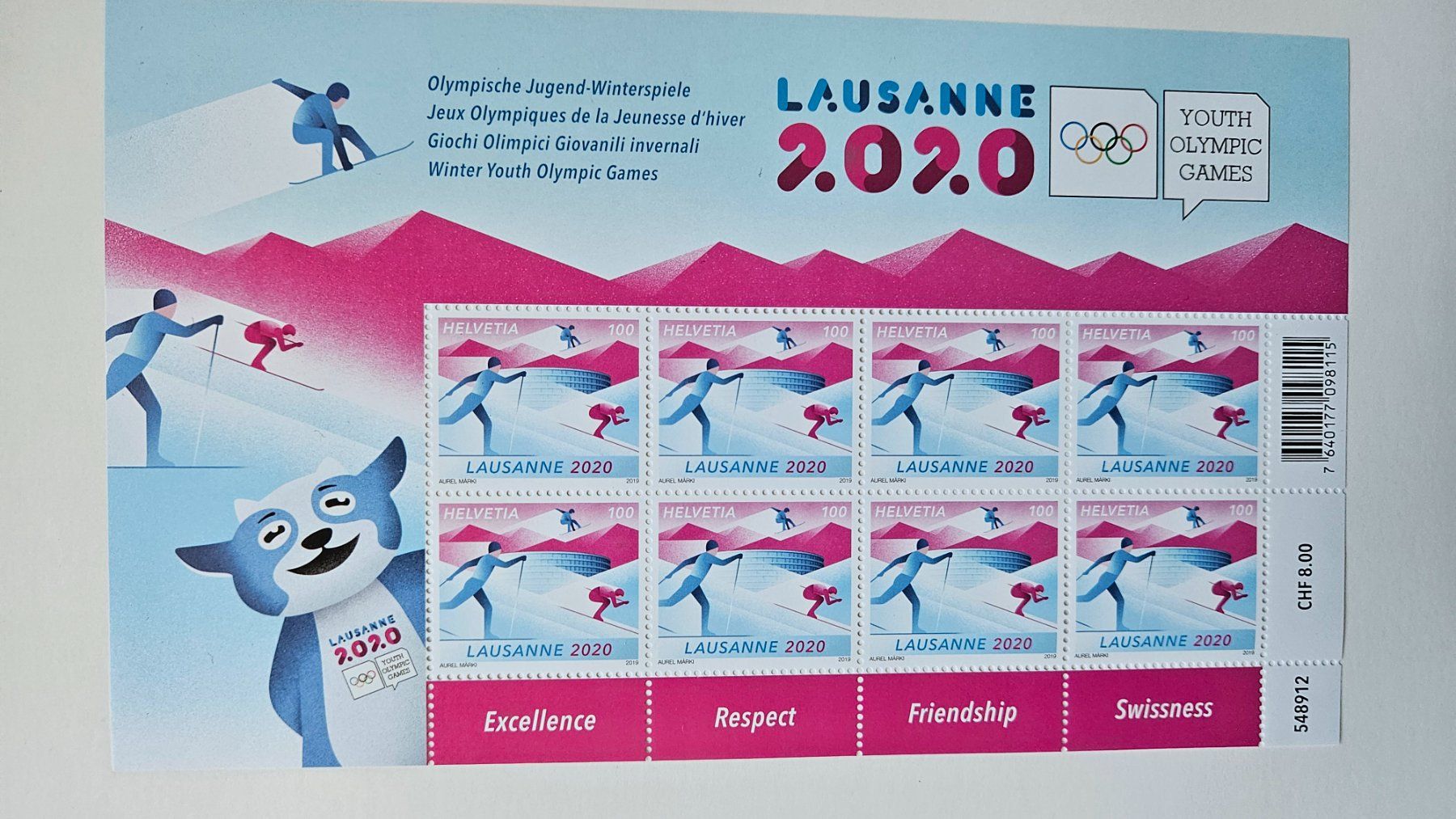 Tutti i francobolli: Olympische Jugend Winterspiele 2019 – Usato da Niederhasli venduto da GipfelimWinde