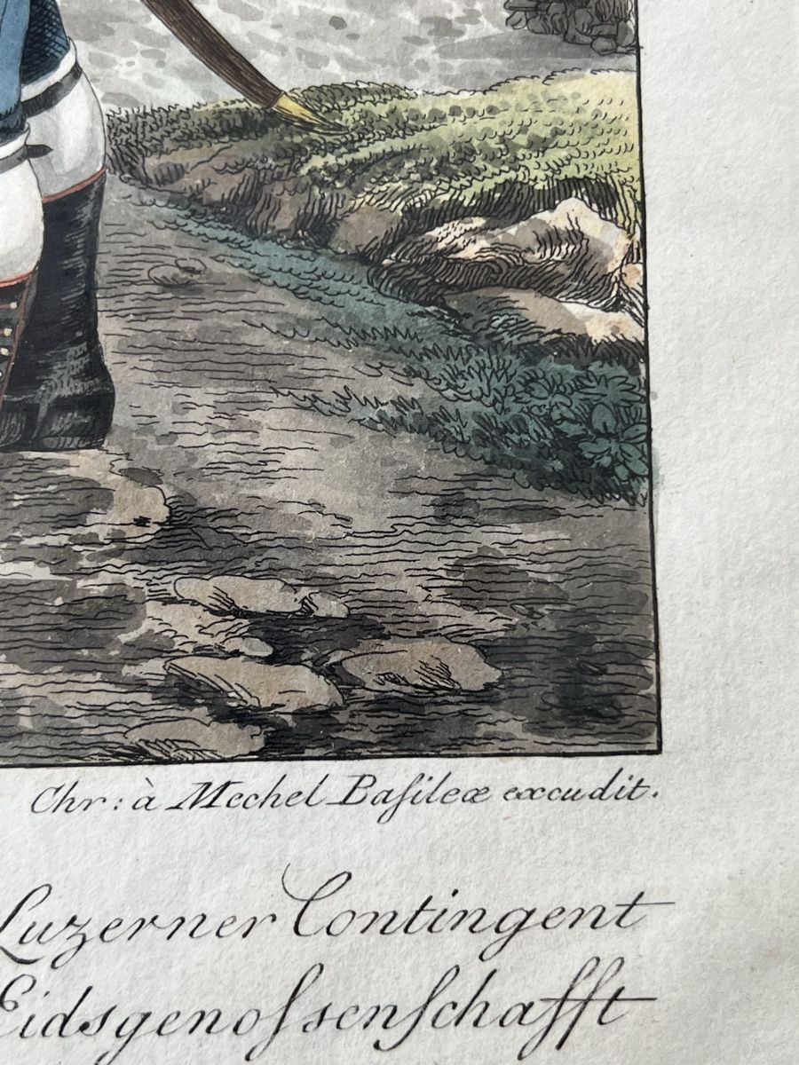 Stiche: Entlebucher Soldat Kupferstich Luzerner Kontingent – Gebraucht aus Adliswil von buch_und_kunst 3