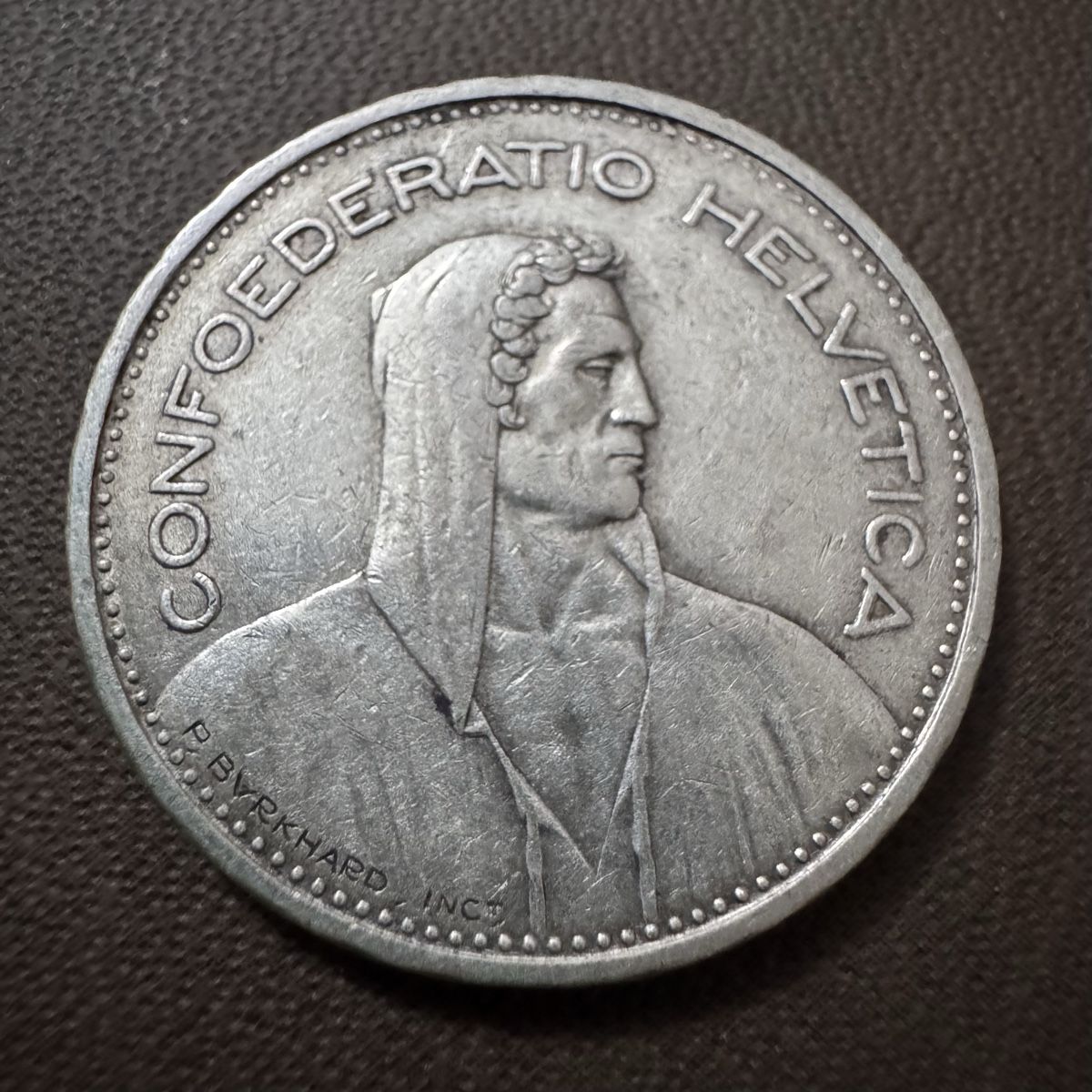 Toutes les monnaies: Pièce de 5 francs de 1933 – D'occasion à La Chaux-de-Fonds par bus_c6cn 1