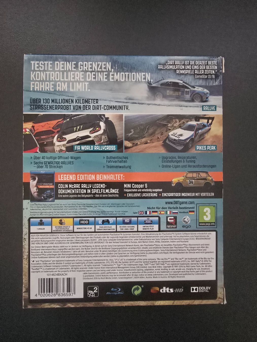 Sony Giochi: Dirt Rally Legend Edition mit Bluray - PS4 – Usato da Chur venduto da 1996hiphop 1