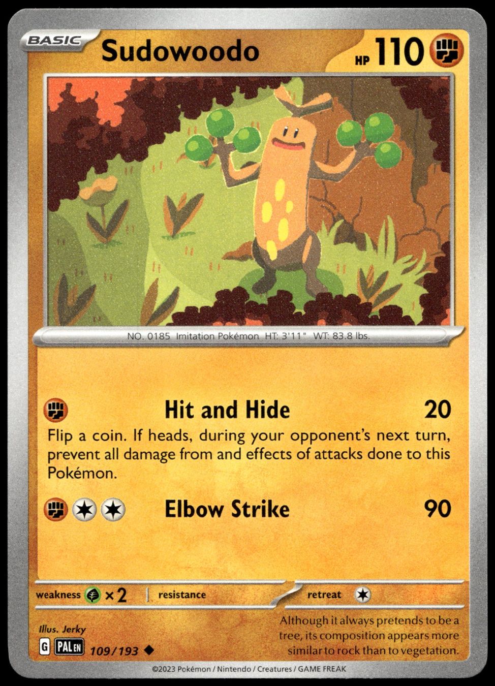 Pokémon Carte collezionabili: Pokémon Sudowoodo 109/193   SV02 Paldea Evolved – Usato da Le Mouret venduto da PokemonCards_CH
