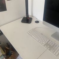 Height Adjustable Desk White 140x60