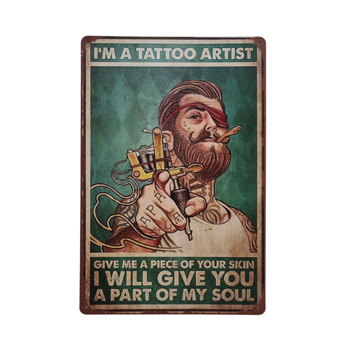 Insegne: Tattoo Artist - Blechschild – Nuovo e nell'imballaggio originale da Figino venduto da MabaStore24