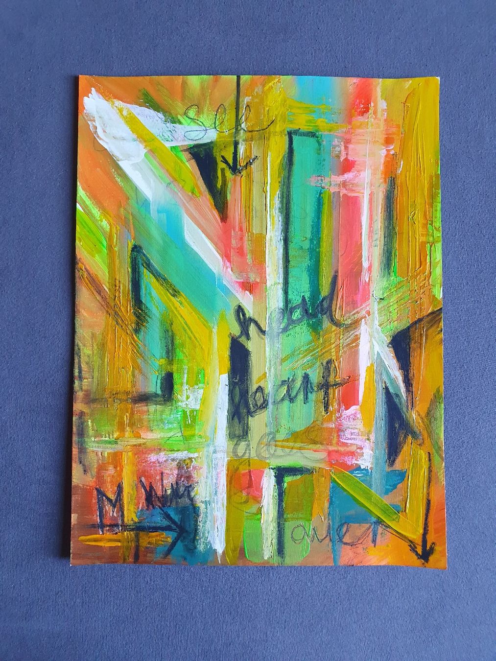 Dipinti: Abstrakte Malerei "Head or Heart" 36x48  – Nuovo (secondo la descrizione) da Wimmis venduto da hel_m26m 1