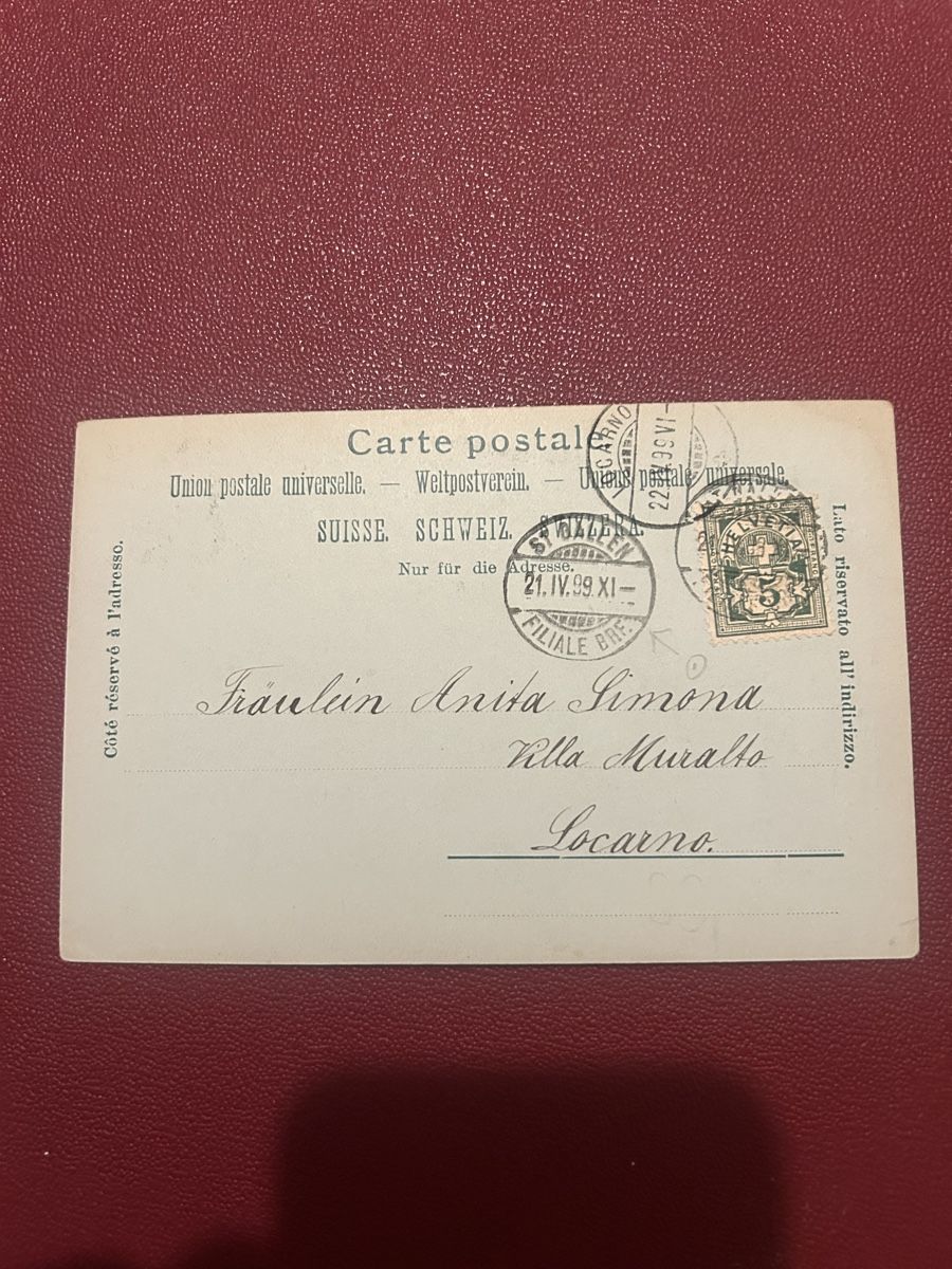 Ansichtskarten: St.Gallen 1899 – Gebraucht aus Breganzona von Milesbo 1