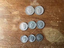 5er 10er 20er Rappen Münzen Sammlung Schweiz 1943-1984