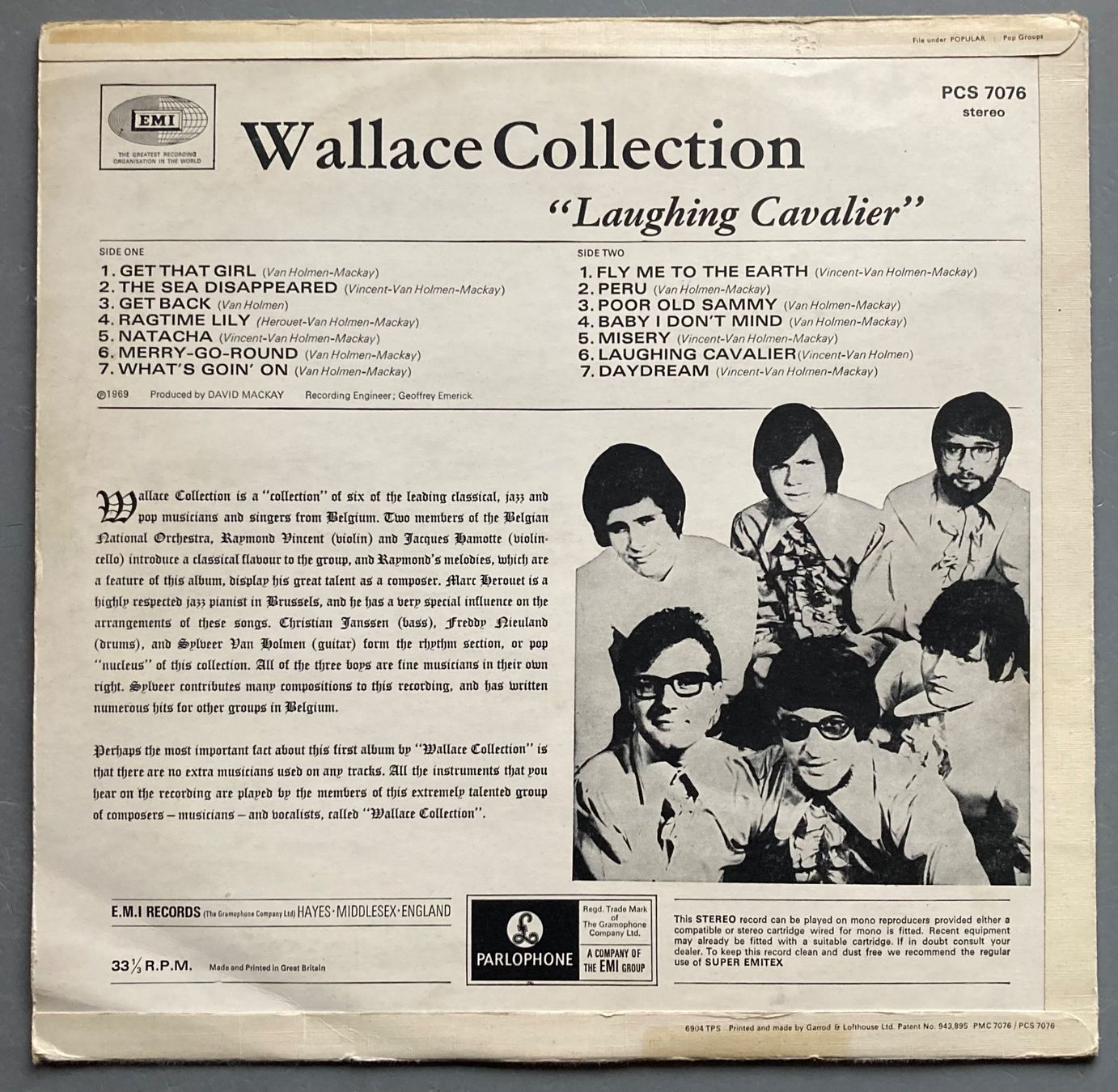 Dischi in vinile: WALLACE COLLECTION - LAUGHING CAVALIER – Usato da Poliez-Pittet venduto da Newtown-Records 1