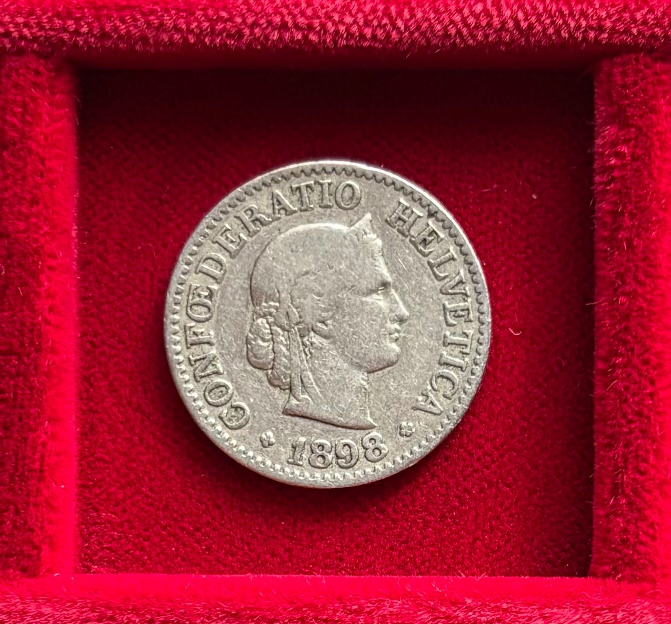 Alle Münzen: Schweiz 10 Rappen 1898  B – Gebraucht aus Speicher von CH-Schatzkammer