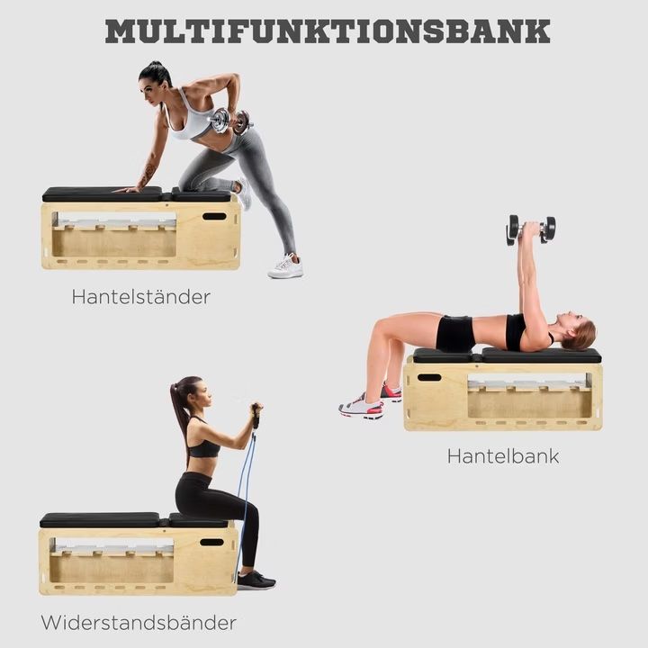 Hometrainer: Multifunktionsbank mit Hantelablage neuwertig – Usato da Zürich venduto da SulZa 2
