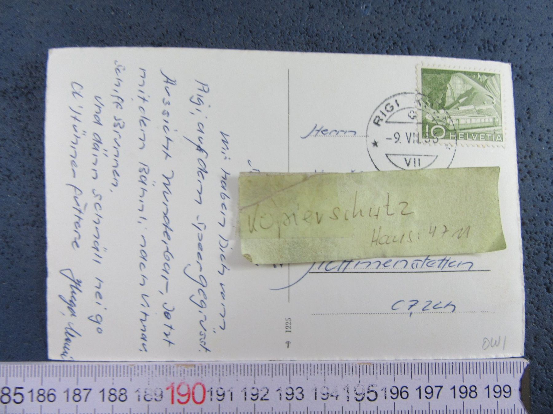 Ansichtskarten: RIGI-BAHNEN 1956 AK ONW – Gebraucht aus Ettingen von Hausi4711 1